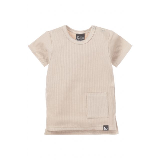 Long back t-shirt rib (beige)