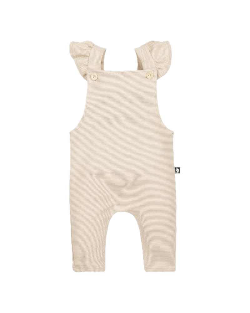 Ruffle tuinpakje ottoman rib sand